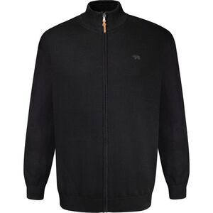Duke Mens D555 Franco 1 Knitted Full Zip Kingsize Hoodie / Black
